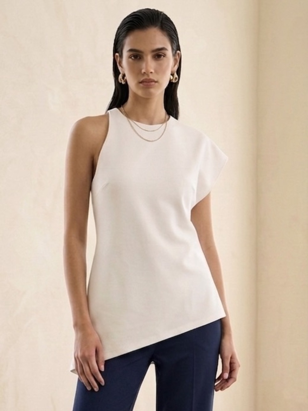 ZARA Asymmetrical One-Shoulder Tank Top